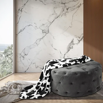 Customized Modern Style Comfortable Whole Cheap Modern Stool Pouf Round Velvet Chesterfield Ottoman
