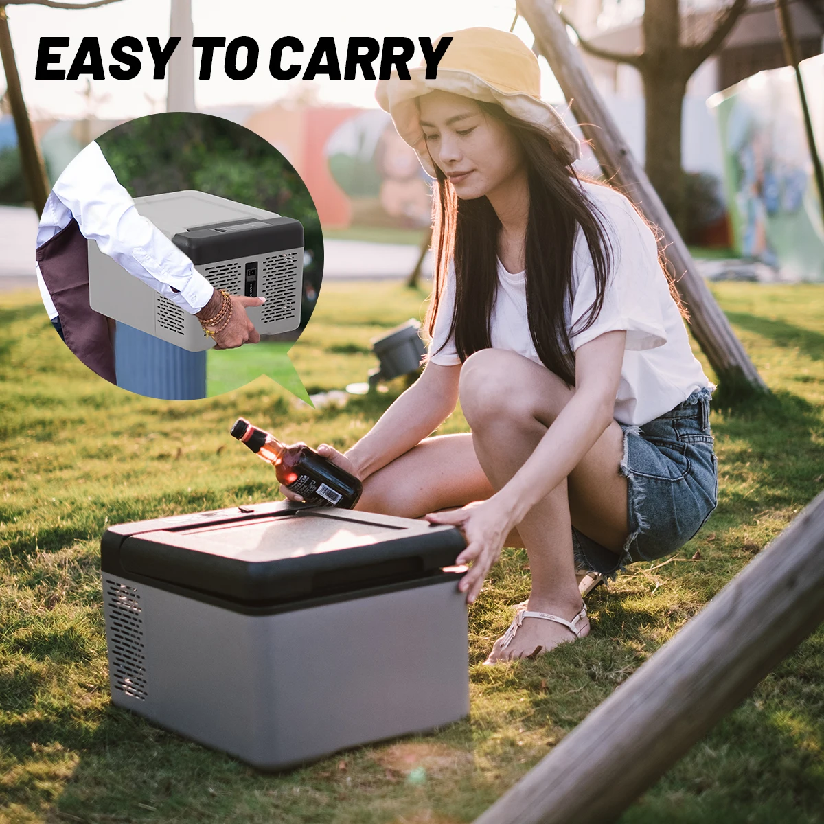 C9 Mini Car Fridge Freezer Boat Marine Medical Cosmetic Car Home Dual  Use DC 12/24V Portable Compressor Cool Heating Box