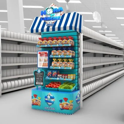 Custom Paper Display Stand for Personal Care Products - Eco-Friendly Shelf for Retail Stores