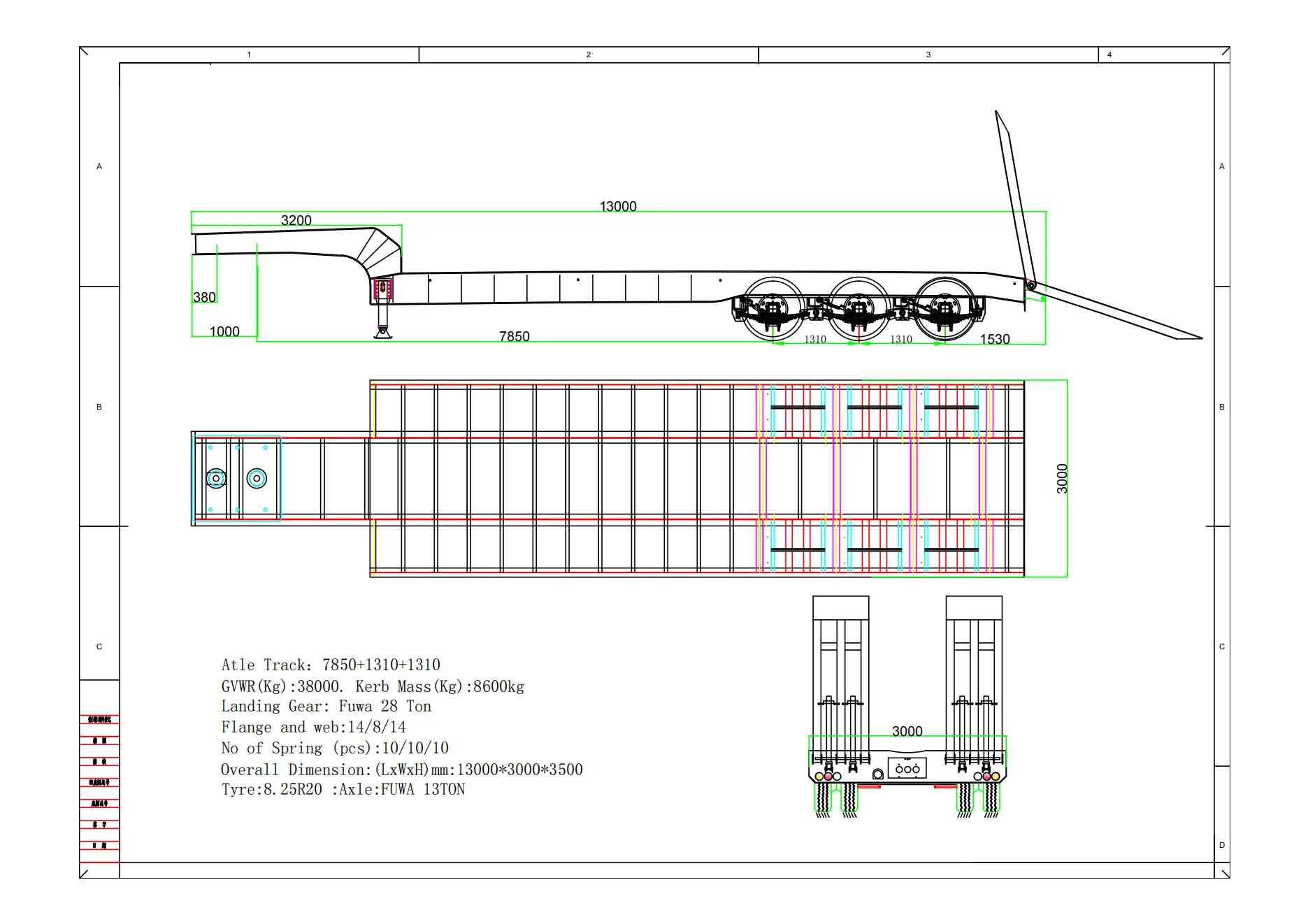 New And Used 3 Axl Steel Chassis Trucks Trailers 60/80/100ton 40 Feet ...