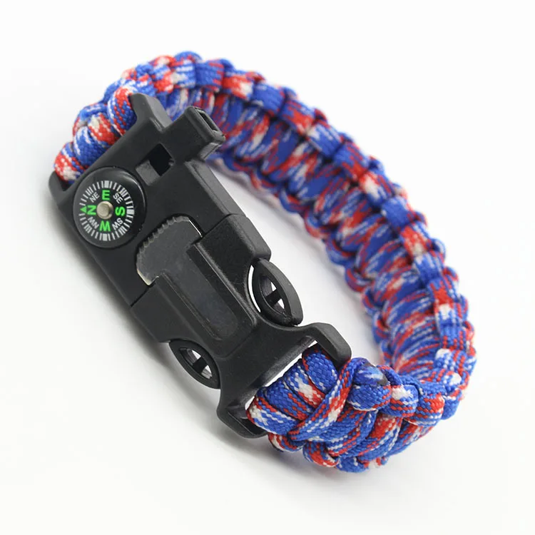 CLEARANCE WEB-TEX PARA CORD SURVIVAL WRIST BAND EMERGENCY WHISTLE ARMY BRACELET 