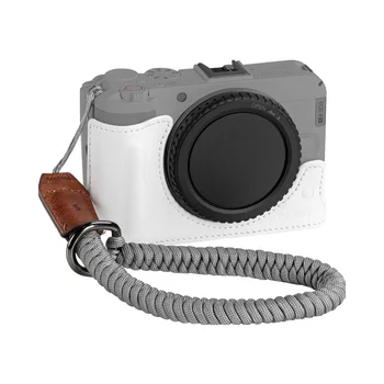 For SmallRig White 5431 Genuine Leather Half Case Kit for Canon R50 V Woven Wrist Strap Ergonomic Grip Portable Camera Video Bag