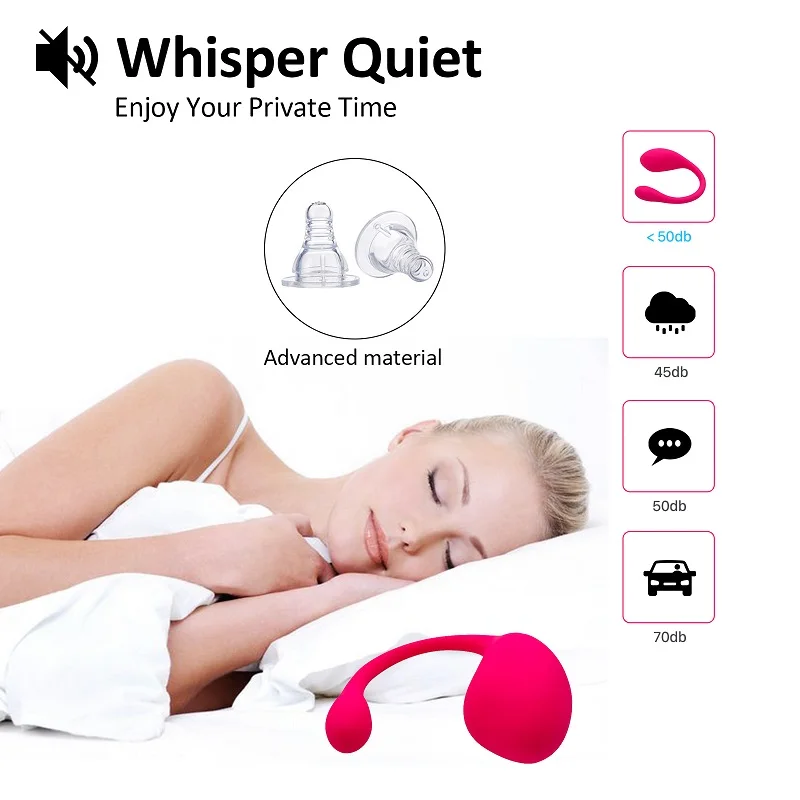 Vibrateur de balle avec le Massager imperméable silencieux de massage à télécommande puissant d'appli futé pour la femme