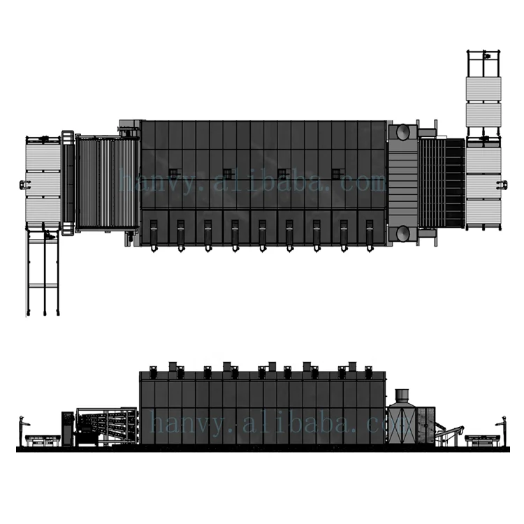 HDR7 Automatic 4 decks 7 sections roller veneer drying line dryer