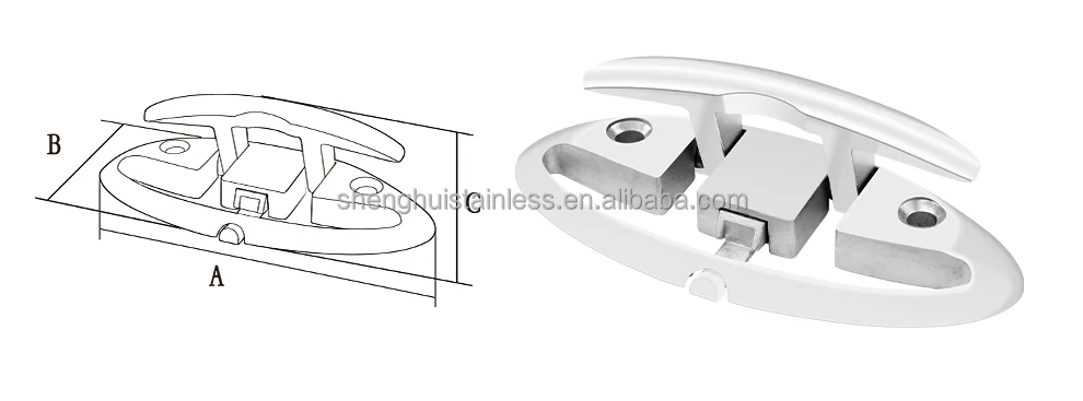 product marine hardware 316 stainless steel boat parts stainless boat deck cleats-2