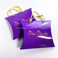 Pillow Box for Hair Extension Label Private Wigs Packaging Box Print Emballage Cosmetic Packaging Paper Box