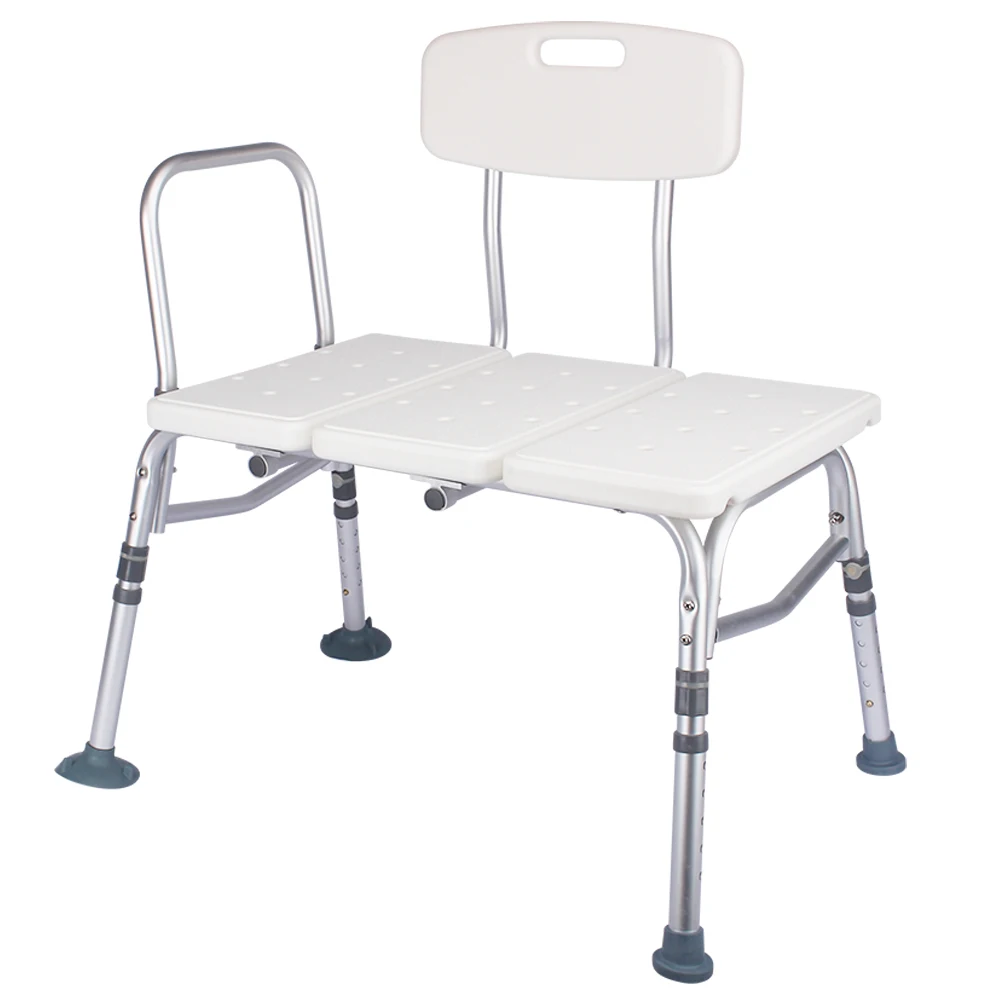 Medical Bath Tub Transfer Bench and Shower Chair with Adjustable Seat Height for Seniors and Handicapped