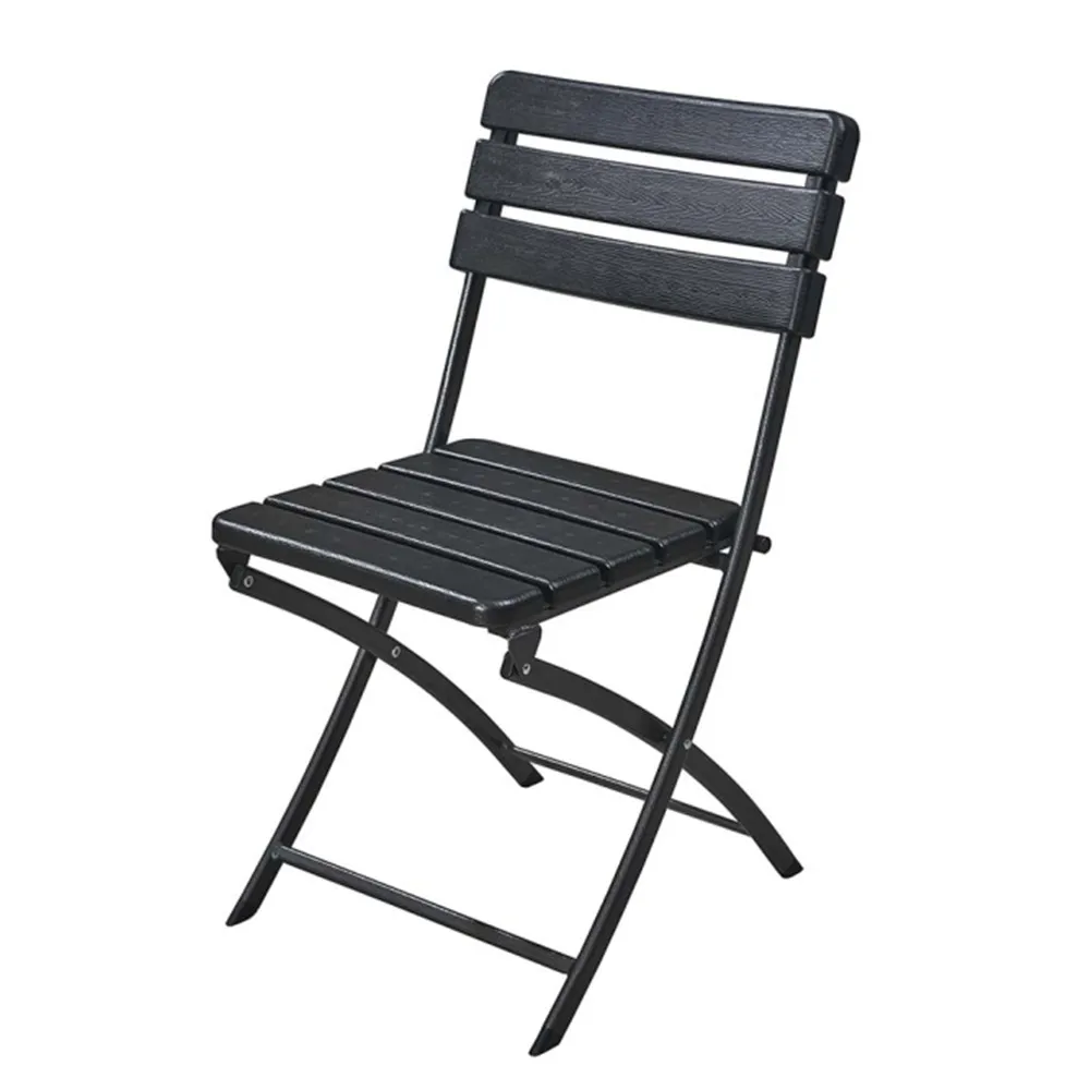 Hot Sale Outdoor HDPE Folding Back Wooden Foldable Plastic Chair