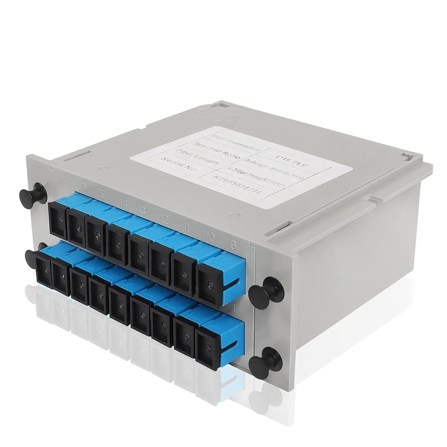 การออกแบบที่กะทัดรัด 1X16 Optical PLC Mini Splitter ติดตั้งง่ายความเข้ากันได้กว้างคุ้มค่าคุ้มราคาไฟเบอร์ประสิทธิภาพดีเยี่ยม