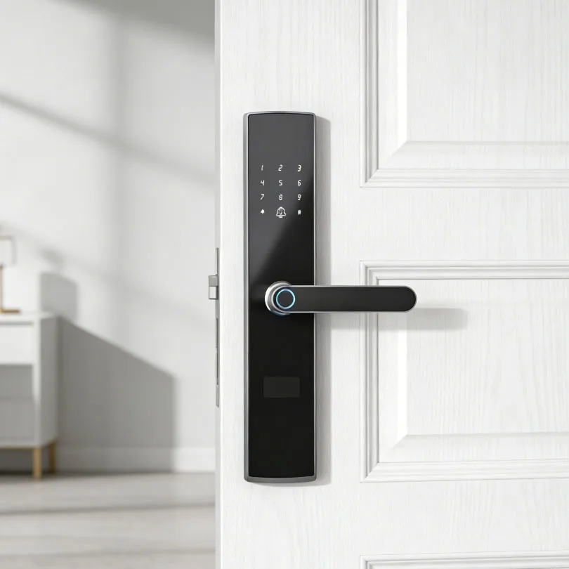 ล็อกประตูอัจฉริยะปลดล็อกเร็ว พร้อมระบบจดจำลายนิ้วมือแบบรวดเร็ว รหัสผ่านที่ปลอดภัย ยี่ห้อ Kaisstar