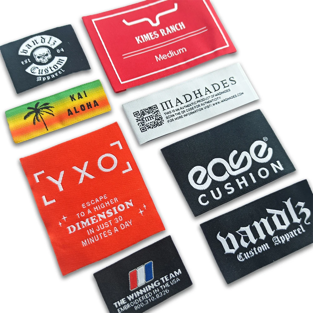 Custom High Density Clothing Woven Labels - Sustainable