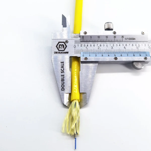 Netutral buoyancy 2 core uniflex underwater ROV Tether Armored SM fiber optical cable
