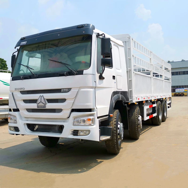 High Quality New Used HOWO 8X4 12 Wheel 40Ton Fence Cargo Truck for sale