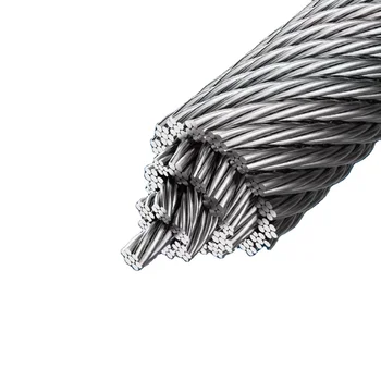6 1-3/8" Inch 18*7 18X7 FC Wsc Main Hoist Rotation Resistant Steel Wire Rope Anti-Twisting Cable Cord 1960 N/mm