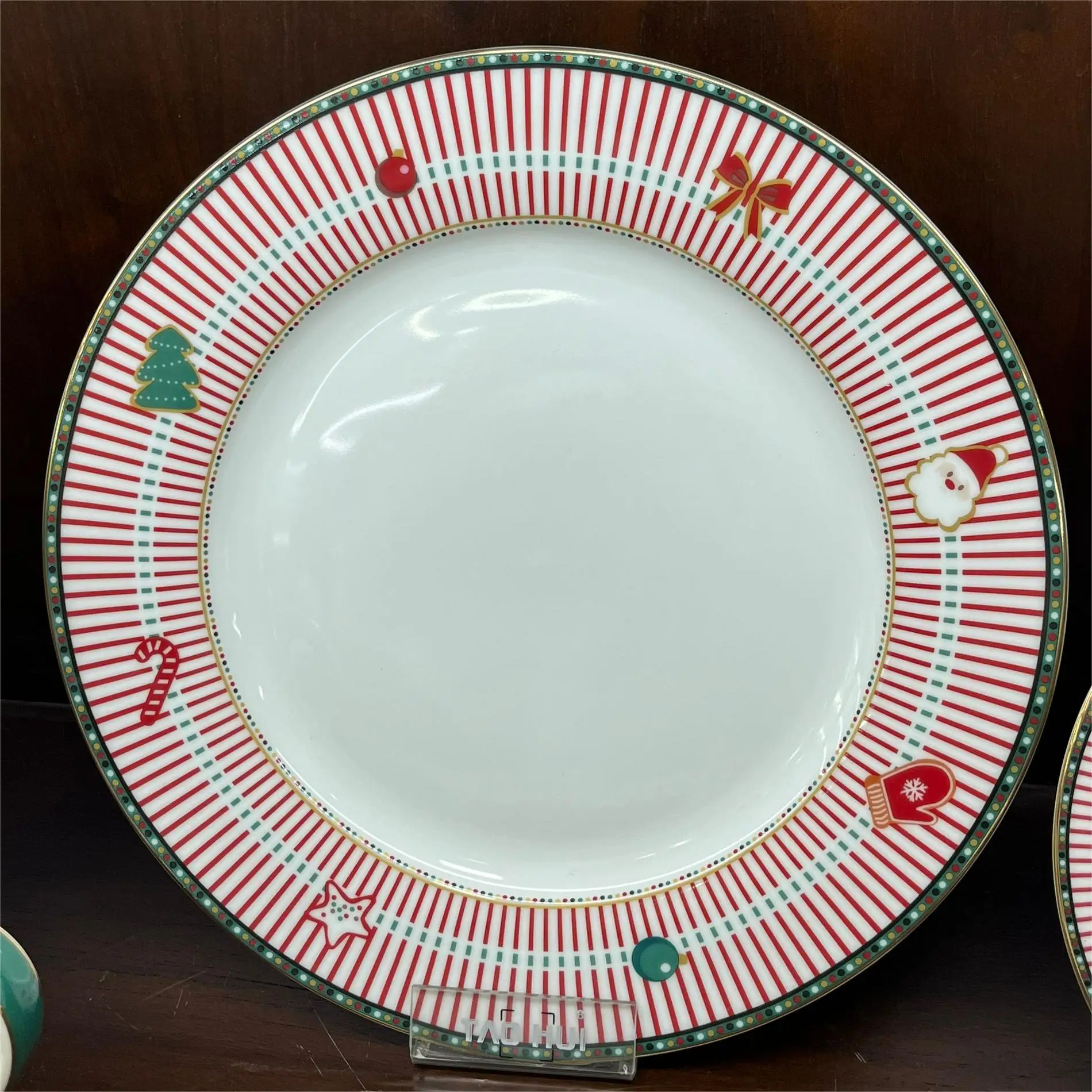 Home Christmas Multicolor Ceramics Fine Bone China Dinnerware Set details