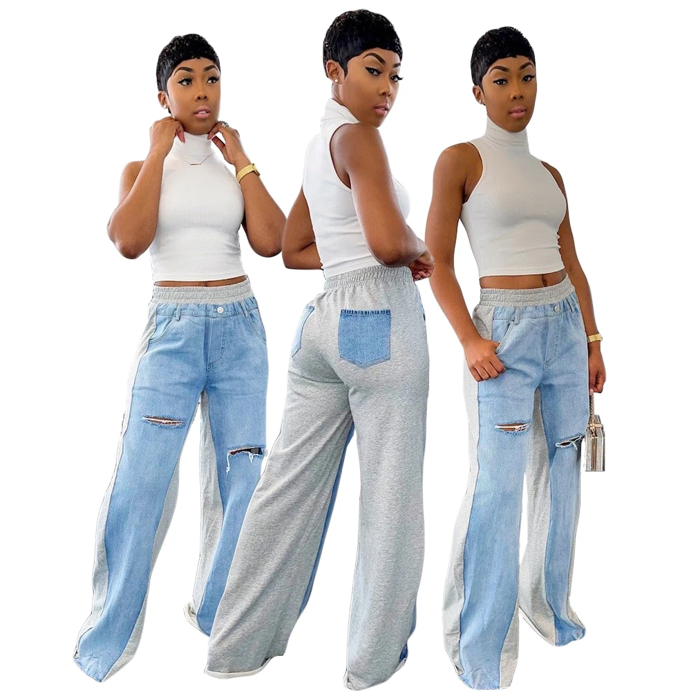 Straight Women Jeans Denim Pants 
