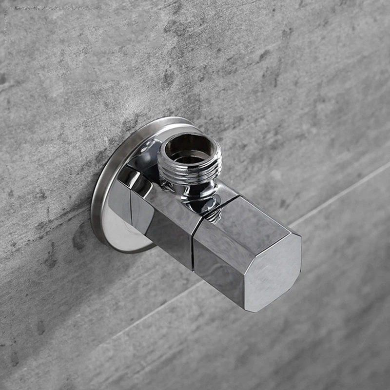Octagonal square Bathroom Cheap Angle Valve Kitchen 1/2 Inch Anti-corrosion Brass Stop Check Core angel valve