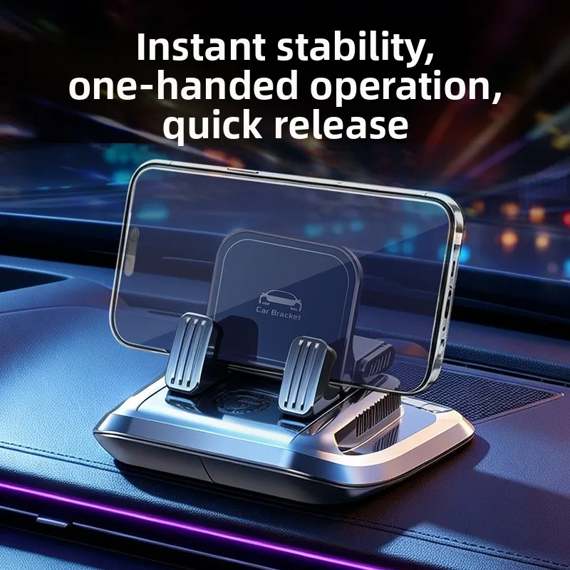 2026 New Phone Holder with Phone Number Plate Three in One Center Console Navigation Fixed Anti slip Car Phone Holder