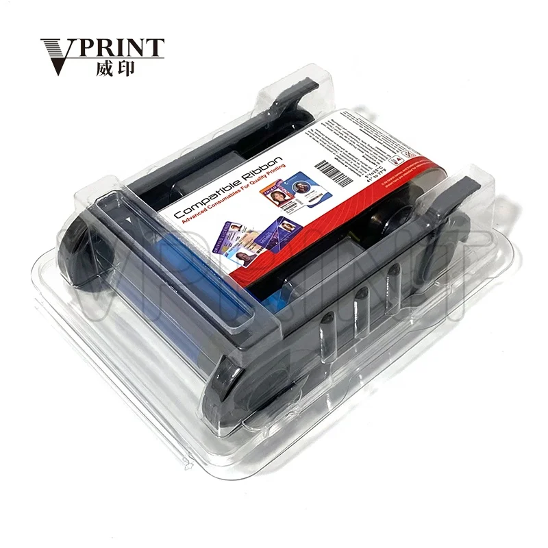 Cinta de impresión a todo color, de una sola cara, compatible y nueva R5F008EAA YMCKO para impresora de tarjetas Evolis Zenius, Primacy y Edikio, 300
