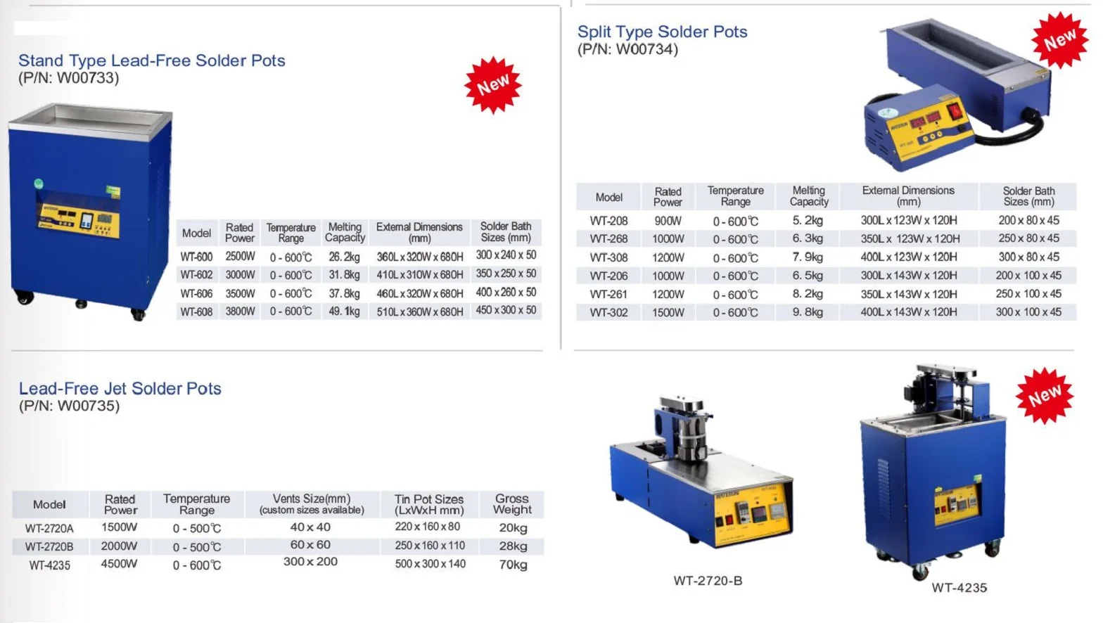 High Power Square Lead-free Tin Melting Pot Jet Soldering Pot Factory
