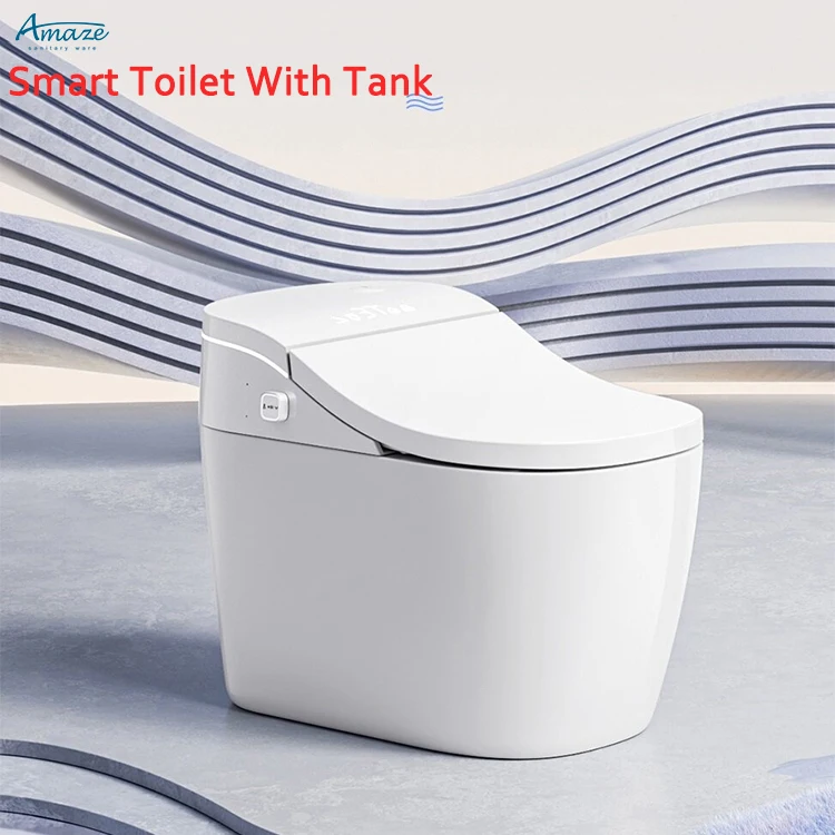 Modern sanitarios ware with water tank intelligent smart toilet household automatic toilet no water pressure limitation