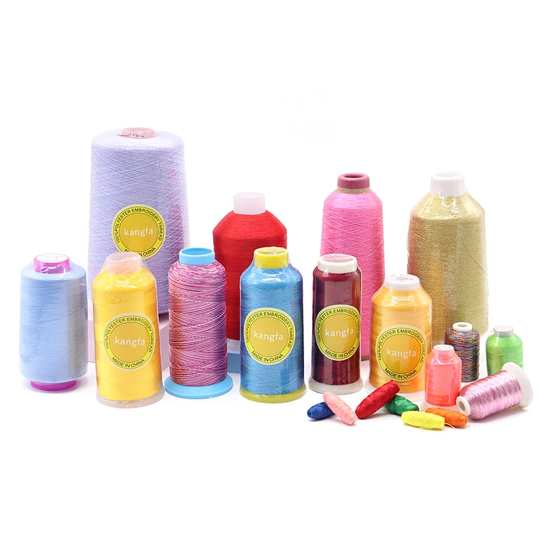 product high quality 100 dyed polyester multi colored segment dyed embroidery thread for embroidery machine sewing-6