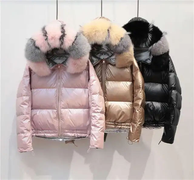 Hot Sale Puffer Coat New 2024 Design Luxury Shiny Puffer Jacket Women Reversible Custom-Puffer-Jacket Crop For Women