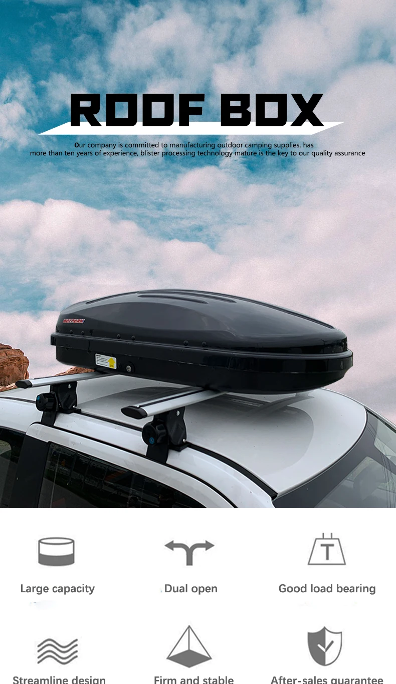High Quality 250l Roof Luggage Box Oem Manufacturer Auto Parts Travel