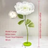Modelo A, flor mecánica, blanco cian, 90 cm.