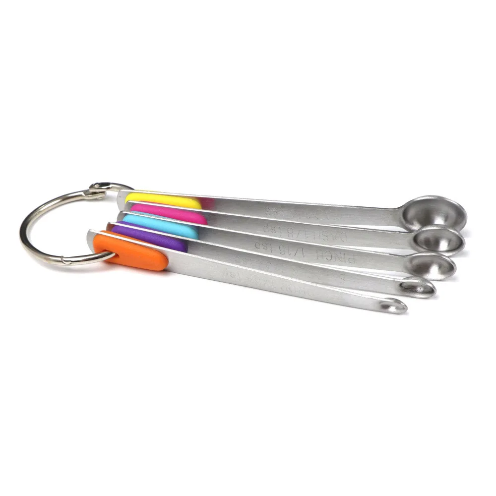 Wholesale Colorful Mini Stainless Steel Measuring Spoons, Set of 5 (tad, da  sh, pinch, smidgen and drop) From m.