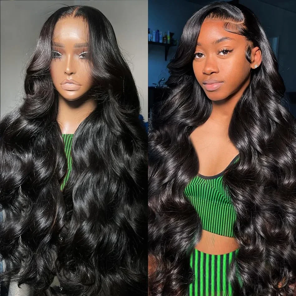 13x6 HD Lace Frontal Echthaar-Perücken, gewellt, vorgezupft, für Frauen_voghion.com