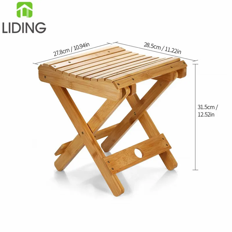 
Складной стул из натурального бамбука, мини-стул из бамбука, складной стул для дома 