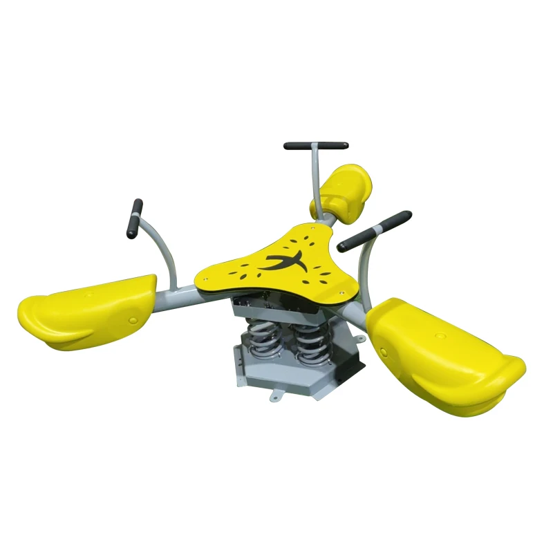 Outdoor Children's Triple-Seat Spring Seesaw Playground Equipment Outdoor Garden Games