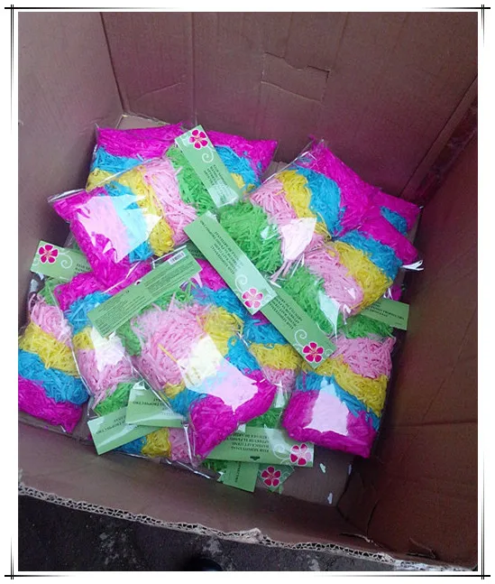 Wholesale Crinkle Cut Paper Shred Filler Shredded Paper Colorful