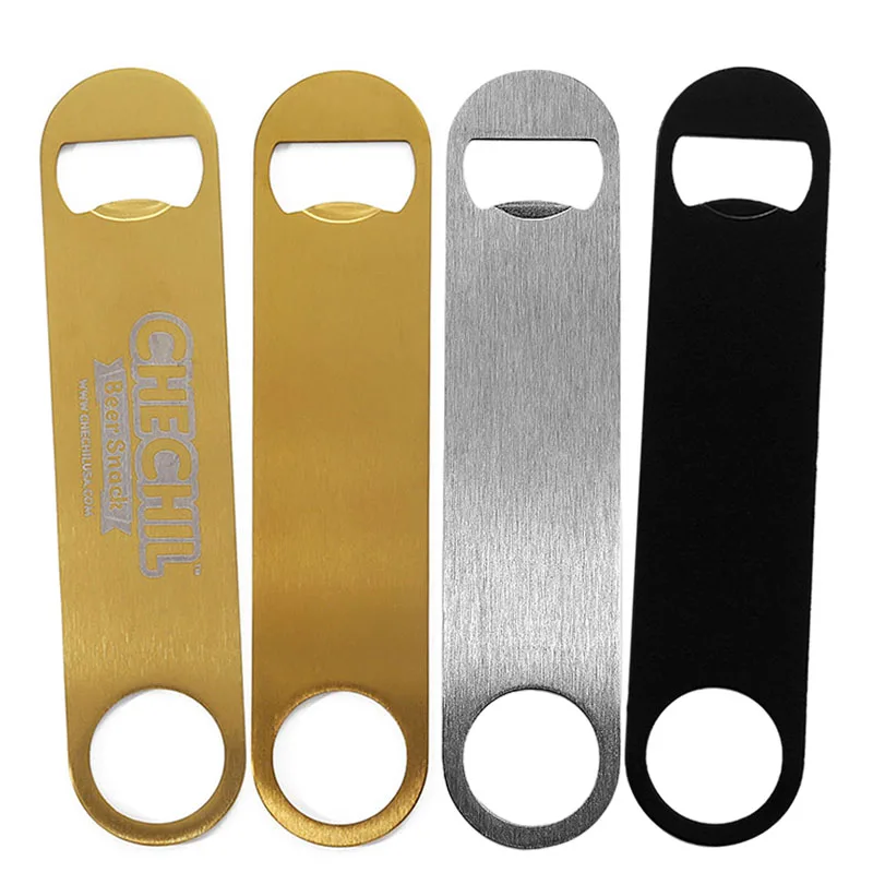 Customize 2d Logo Letter Metal Beer Bottle Opener Brass Silver Black Sublimation Blank Stainless Steel Bottle Opener for Bar