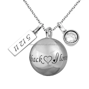 2026 Trendy 925 Sterling Silver Rhodium Plated Heart Ball Bell Shaped Handprint Cremation Jewelry Urn Necklace Ashes Pendant