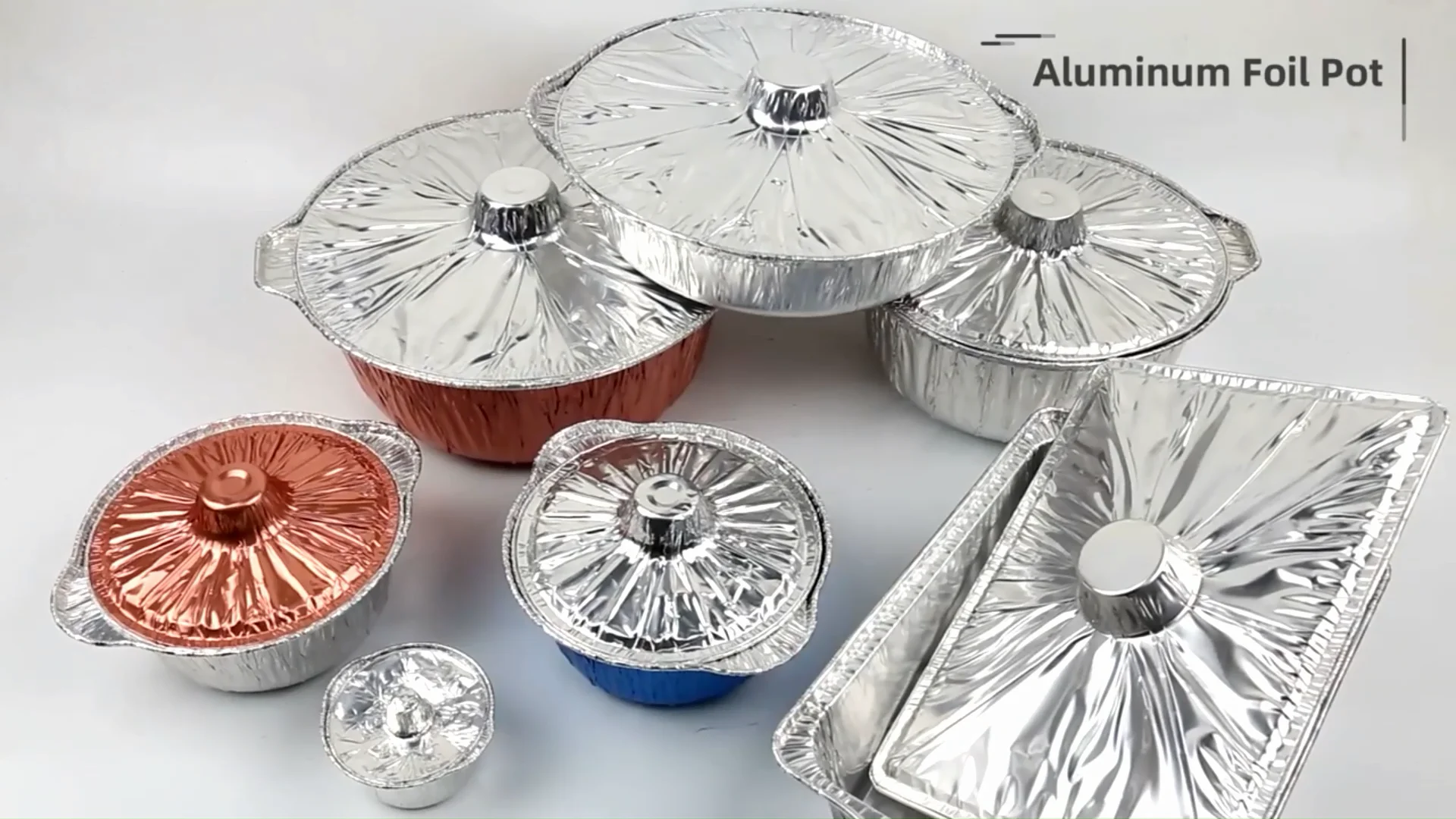 Oem Aluminum Foil Container Food Grade Disposable Aluminum Foil Pot ...