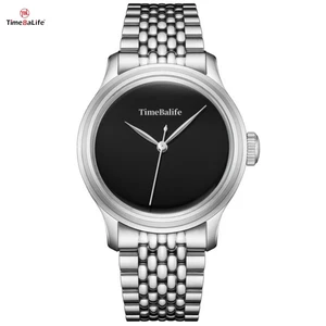 OEM Luxury Black Onyx Watch Japanese Automatic Mechanical Stainless Steel Unisex Watch Natural Black Onyx Dial