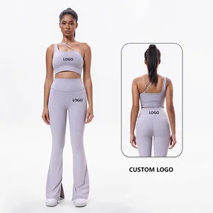 ODM Sporty Woman Fitness Set Custom Gym Clothing Activewear Wholesale 2026 Gym Wear Plus Size Active Wear Sets Fashion Yoga Sets