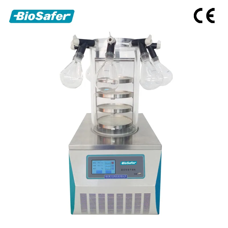 Biosafer10 мини лиофилизация пробка лабораторная замораживание сушилка лиофилизатор
