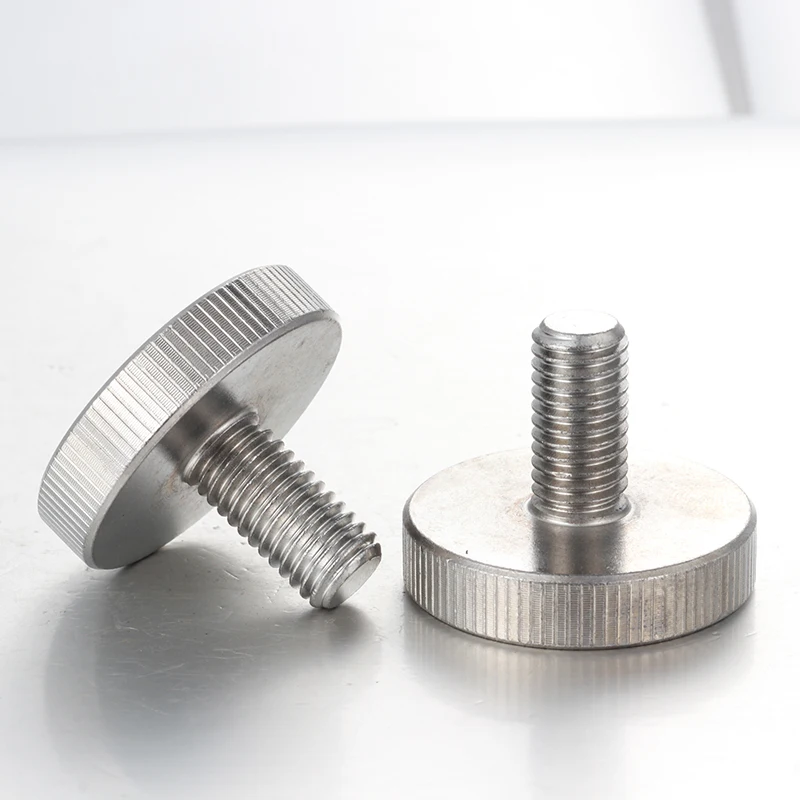 product exclusive offer 304 stainless steel flat head knurled hand screw large flat head knurled screw mirror screw-60