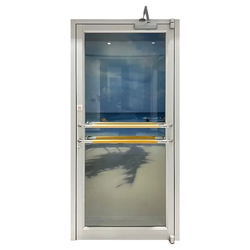MODERN COMMERCIAL FRENCH GLASS FRONT ENTRY DOUBLE ALUMINUM STOREFRONT EXTERIOR FRONT DOOR STORE