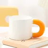 Matte white orange handle