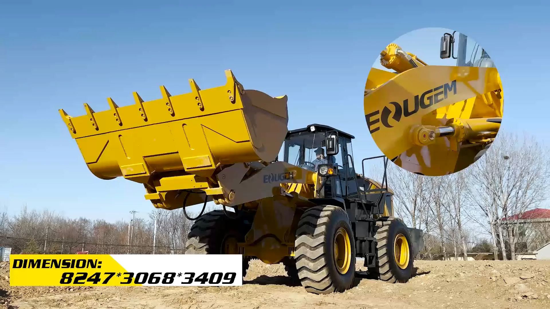 Pay Loader Construction Machinery 5 Ton Load Capacity 4 Wheel Drive