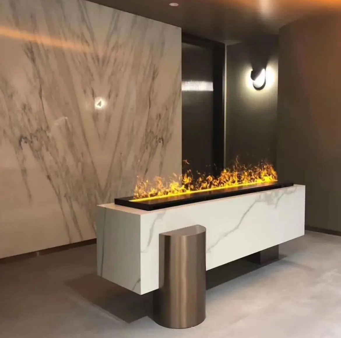 Electric Fireplace, 3D, 1500 W, Metal - detail 24