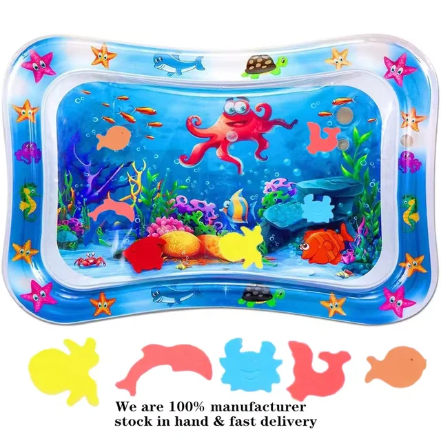 Baby Water Mat 0-3 Years Old Baby Kids Water Play Mat Infants & Toddlers Inflatable Baby Tummy Time premium Play Water Mat