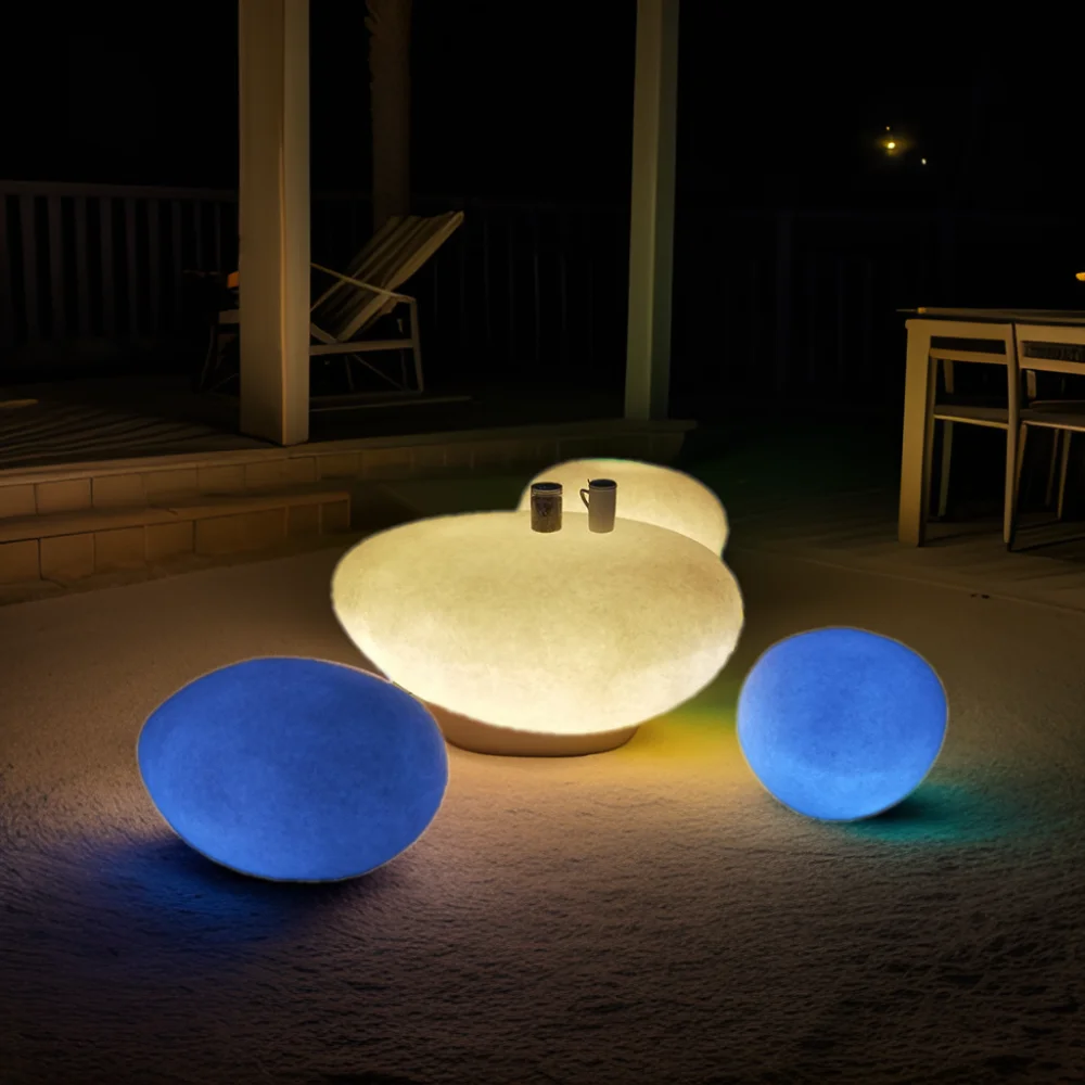 Outdoor Remote Controlled Multi-Color Luminous Ball Orb Sphere Light Glow in the Dark Pool Balls LED Stepping Stones Christmas