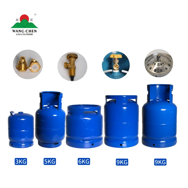 Portable Refillable Steel LPG Gas Tanks 3kg 5kg 6kg 9kg Cooking Cylinders Low Pressure Industrial Use for Zimbabwe