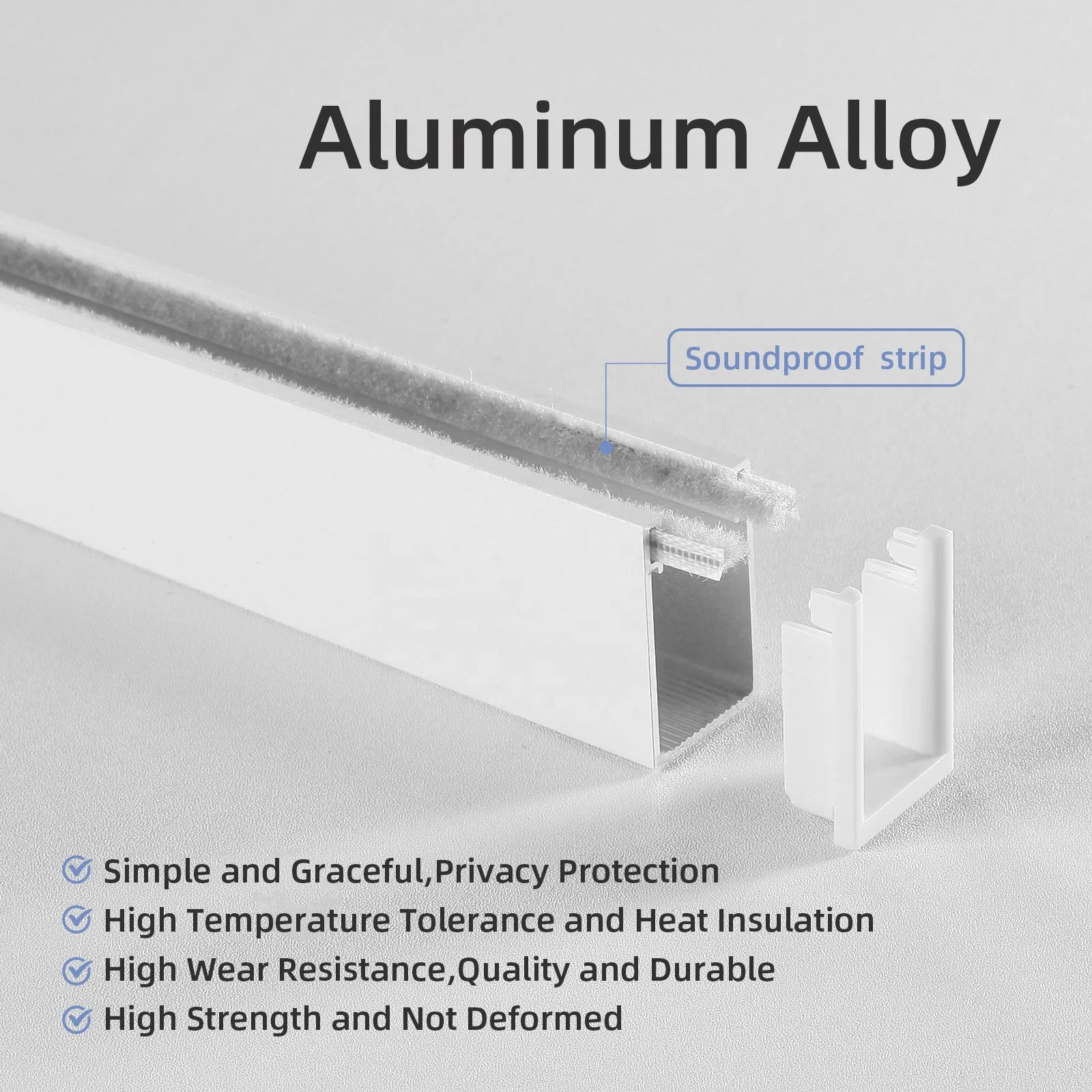U Shaped Light Blocker Blackout Blids with Tracks Side Track for Blind Blackout Tracks Side Blocker for Blinds for Window