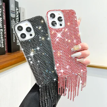 Luxurious Sparkling Diamond Electroplate Phone Case for Apple for iPhone 13 Pro Max Handheld Anti-Drop Cover for 14 15 16 ProMax
